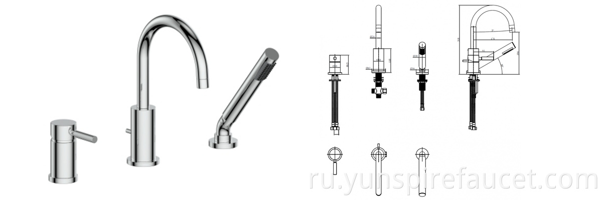 chrome bathtub faucet